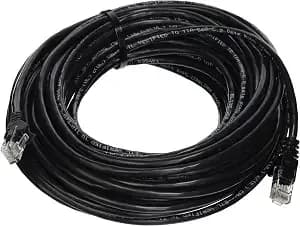 50ft cat5e Black Snagless Patch Cord Taa