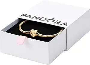 Pandora Heart Clasp Snake Chain Bracelet - Heart Clasp - Romantic Jewelry For Her With Gift Box - Compatible Moments Charms
