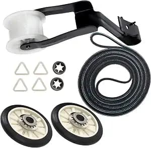 Seentech 4392065 Dryer Repair Kit With 349241t Drum Support Roller, 691366 Idler Pulley, 341241 Belt For Whirlpool Kenmore Maytag Dryers - Replaces ap3131942 ap3098345 ap6010582
