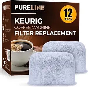 Keurig Filter Replacement By Pureline, 12 Pack Charcoal Water Filter - Replacement For Keurig Water Filter Cartridges - Fits Keurig 2.0 And 1.0 Classic Coffee Makers, Nsf Certified (2 Year Supply)