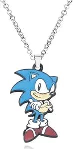 Ec Trading Sonic Hedgehog Standing Cartoon Pendant Necklace