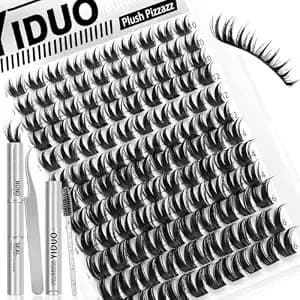 Bunny Lash Clusters Kit Manga Eyelash Clusters Wet Look Fairy Wispy Cluster Eyelash Extensions Kit Anime Cluster Lashes 120 Pcs 10-16mm C Curl Diy Lash Extensions With Bond & Seal Remover Kit Dy Yiduo