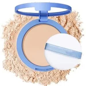 Oil Control Face Pressed Powder,Matte Smooth Flawless Setting Powder Makeup - #01 Waterproof Long Lasting Finishing Powder,Cruelty Free Lightweight Face Cosmetics,0.35oz(#1-Classic Ivory)