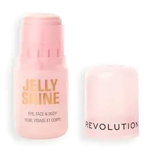 Revolution Jelly Shine Shadow & Highlight Stick For Eyes, Ethereal Pink - Face & Body With Pearlescent Shimmer Effect, Vegan & Cruelty-Free
