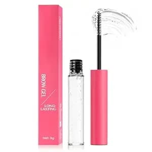 Eyebrow Gel Clear, Long-Lasting Waterproof Eye Brow Gel With Precision Brush, Lightweight Conditioning Eyebrow Gel Non-Sticky Brow Glue For Eyebrow Makeup, Vegan, Cruelty-Free, 0.17 Fl Oz