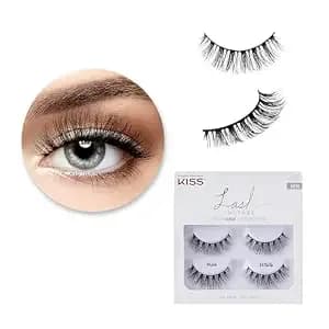 Kiss Faux Mink, False Eyelashes, 'Muse', 14mm, Includes 2 Pairs Of Lashes, Easy To Apply, Reusable Lash Clusters