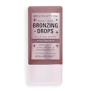 Revolution Beauty London, Bright Light Bronzing Drops, Bronze & Glow For Face & Body, Infused With Hyaluronic Acid, Vegan & Cruelty-Free, Bronze Summer, 0.77 Fl Oz