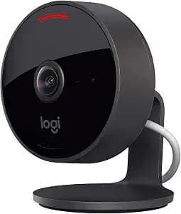Logitech Circle View Weatherproof Wired Home Security Camera With Logitech Trueview Video, 180° Wide Angle, 1080p Hd, Night Vision, 2-Way Audio, Tilt Encrypted, Apple Homekit Secure Video (Renewed)