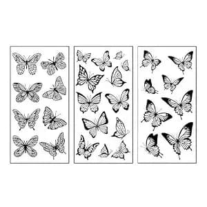 Temporary Tattoos Butterfly Tattoos 3 Sheets Large Temporary Tattoo For Men Women Adults Waterproof Friction Resistant Low Reflective Lasts 5-7 Day