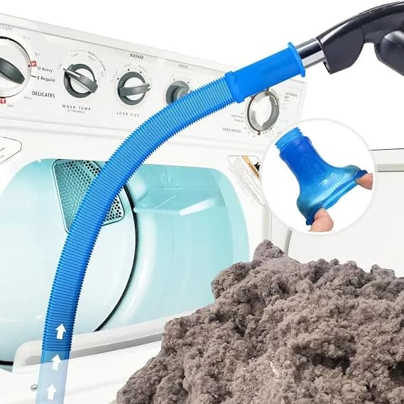 Sealegend Dryer Vent Cleaner Kit, Universal Vacuum Hose Attachment Blue - Upgraded Flexible Hose Without Whistling Noise, Fits Most Vacuums, Lint Removal Power For Dryer Vents & Tight Areas