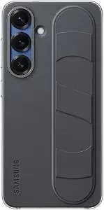Samsung Galaxy s25 (Small) Standing Grip Phone Case, Protective Cover, Soft Touch, Kickstand, Durable Design, International Version Ef-gs931cbegww - (Black)