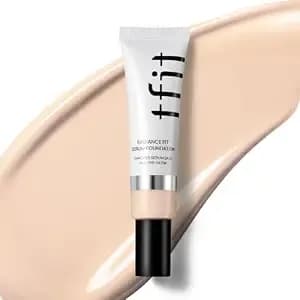Tfit Radiance Fit Serum Foundation Shade c01 Porcelain 30g 83.6% Serum Base - Korean Makeup, Serum Foundation, 83.6% Serum-Based, Dewy Finish, Lightweight, Long-Lasting, Non-Cakey, 30 Shades
