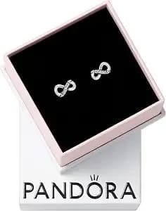 Pandora Sparkling Infinity Stud Earrings - Great Gift For Her - Stunning Women'S Earrings - Sterling Silver & Cubic Zirconia, No Gift Box