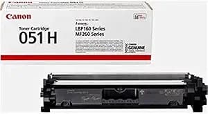 Canon Genuine 051h Black High Yield Toner Cartridge (2169c001),Yield Up To 4,100 Pages For lbp162dw, mf264dw, mf267dw