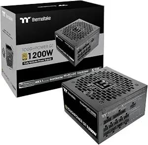 Thermaltake Toughpower Gt 1200w; Atx 3.1; x2 Native Pcie 5.1 12v-2x6; Full Modular; Flat Cables; Color Matched Connectors; Japanese Main Capacitors; 80 Plus Gold; 140mm; Black; Ps-Tpt-1200fnfagu-3