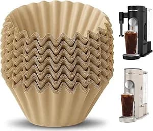 Mimore Small Coffee Filters For Ninja Single Serve Coffee Maker pb051 pb041 - 150 Pcs, Biodegradable, Unbleached, Disposable, Mess-Free Cleanup, No Paper Taste, For Kalita Wave 155 & 1-2 Cup Brewers