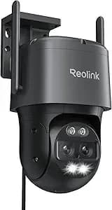Reolink 4k Wired Wifi Outdoor Camera, 8mp Dual-Lens Ptz Security Camera - 360° Auto Tracking, 6x Hybrid Zoom, Smart Person/Vehicle/Animal Detection, Dual-Band Wi-Fi, Color Night Vision, Trackmix Wifi