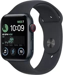Apple Watch Se (2nd Gen) (Gps, 44mm) - Midnight Aluminum Case With Midnight Sport Band, S/M (Renewed)