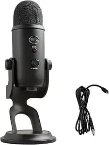 Logitech Creators Blue Yeti Usb Microphone For Pc, Mac, Gaming, Recording, Streaming, Podcasting, Studio And Computer Condenser Mic With Blue Vo!Ce Effects, 4 Pickup Patterns, Plug And Play - Blackout