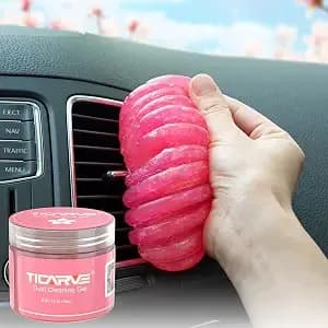 Ticarve Car Cleaning Gel Detailing Putty Car Putty Auto Detailing Tools Car Interior Cleaner Cleaning Slime Car Accessories Keyboard Cleaner Rose/Nt Wt: 5.6 Oz (160 Gr) - Car Interior Cleaner Detailing Kit Car Cleaning Supplies Slime Keyboard Cleaner Dust