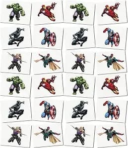 Avengers Temporary Tattoos - Assorted, 24 Pcs