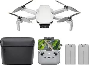 Dji Mini 4k Camera Drone Combo, Drone With 4k Uhd Camera For Adults, Under 249 G, 3-Axis Gimbal Stabilization, 10km Video Transmission, Auto Return, 2 Batteries For 62-Min Max Flight Time, Quickshots