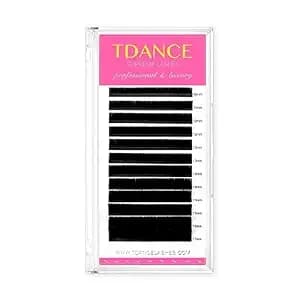 Tdance Lash Extension Matte Black Eyelash Extension C Cc D Dd J B L Curl Volume & Classic Lash Extensions 0.03-0.18mm Thickness Professional Salon Use(0.05-D,10-17 Mm)