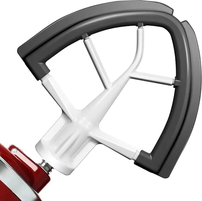 Flex Edge Beater For Kitchenaid 4.5-5 Qt Tilt-Head Stand Mixers,Paddle Gray - Flexible Silicone Edge Scrapes Bowl Sides During Mixing,Delivers Uniform Batter Blending, Dishwasher Safe