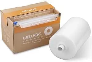 Wevac Vacuum Sealer Bags For Food, 11"x150' Roll, Fits Food Saver Machines - Roll Keeper With Cutter, Bpa Free, Commercial Grade, Heavy Duty, Freezer Safe, Sous Vide, Storage, Meal Prep, Meat, Fish,Soup