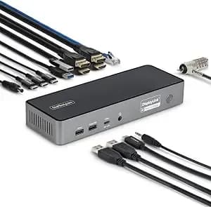 Startech Triple 4k 60hz Usb-C Displaylink Dock, Macbook, 2.5gbe, 140w, Taa - Multi-Gig Ethernet, Usb-A Host, 140w Charging, Jumbo Frames, Pxe Boot, Wake-On-Lan, For Macos, Windows And Chromeos
