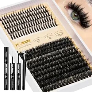 Lash Clusters Kit, 100d Lash Eyelash Extension Kit – Spikes 12-20mm Spiky Individual Lashes, Diy Manga Lash Extension, Soft Cluster Lashes With Lash Bond & Seal, Tweezers, Beginner Lash Kit