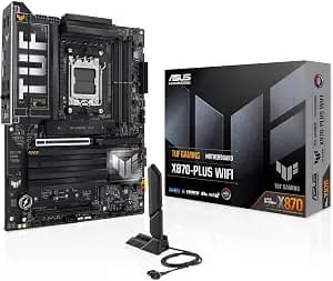 Asus Tuf Gaming x870-Plus Wifi Amd am5 x870 Atx Motherboard, 16+2+1, 80a Sps Power Stages, ddr5, Pcie 5.0 Ready, Four M.2 Slots, Wi-Fi 7, 2.5gb Lan, Hdmi, usb4® 40gbps, Sata 6 Gbps, Usb 20gbps Type-C
