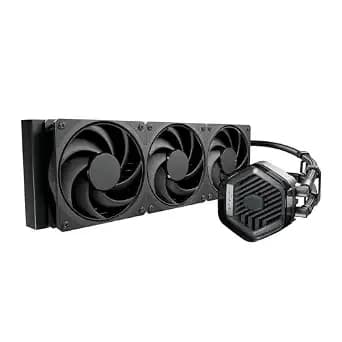 Cooler Master Atmos Stealth 360 Aio Liquid Cpu Cooler, Mobius Fans - Amd am5/am4 & Intel lga1851/1700 Support Cooler, 360mm, Dual-Chamber Pump, 3x Low-Noise Pwm Fans, Easy Installation