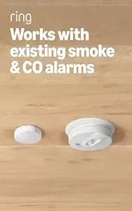 Ring Sensors: Smoke & Co Listener (Newest Model) – Instant Notifications, On Amazon Sidewalk, No Base Station Needed, Pro Monitoring (Sold Separately)
