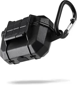 Pelican Marine Series - Airpods Pro 2nd/1st Case With Carabiner Clip- Black - Compatible With Wireless Charging - ip68 Waterproof Heavy Duty Case For Airpods Pro 2nd/1st W/Military-Grade Drop Protection