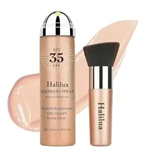 Sunscreen Airbrush Foundation Makeup Spray,Spf 35, Full Coverage Foundation For Mature Skin,Silky Mist Spray Makeup,Long Lasting Waterproof Concealer For Color Correction(#03 Nude)
