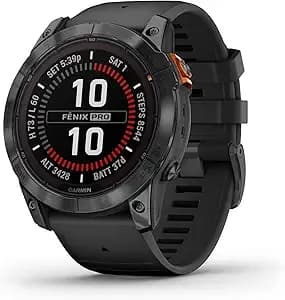 Garmin FēNix 7x Pro Solar, Multisport Gps Smartwatch, Built-In Flashlight, Solar Charging Capability, Black - Built-In Flashlight, Solar Charging Capability