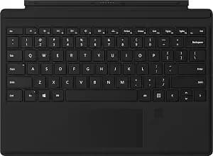 Microsoft Surface Pro Type Cover With Fingerprint Id (Black) (Renewed)