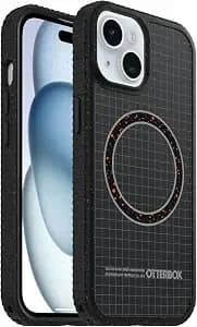 Otterbox Iphone 17e, Iphone 16e, Iphone 15, Iphone 14, & Iphone 13 (Only) - Sole Series Case - Midnight Circuit (Black) - Grippy Phone Case - Built-In Magnets - Raised Bumpers For Overall Protection