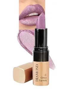 Light Purple Shimmer Lipstick, Long Lasting Metallic Lipstick For Women - 1 Pc,Full-Coverage, Transfer Proof, High Shine, Glitter Diamond Creamy Lip Stick,Waterproof Lip Makeup For Women,Halloween-02