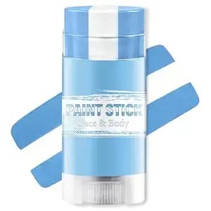 Blue White And Blue Argentina Face Paint Stick For Sports And Games - Sweatproof & High Pigment Sports Face Body Paint Sticks For Football, Rugby, Softball, Baseball, Lacrosse, Party Accessories