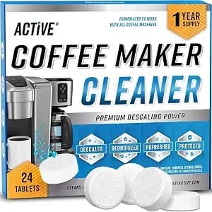 Coffee Machine Cleaner Descaler Tablets - 24 Count, Compatible With Nespresso, Keurig, Ninja, Delonghi, Miele, Coffee Maker Pot Descaling & Cleaning Tabs, Descale Drip Coffe And Espresso Machines