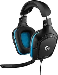 Logitech g432 Wired Gaming Headset - Black - Dts Headphone:X 2.0, 50 Mm Audio Drivers, Usb And 3.5 Mm Jack, Flip-To-Mute Mic, Pc Compatible