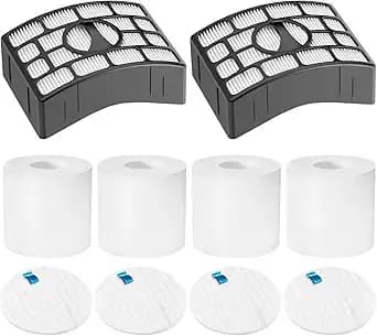 nv752 Vacuum Filter Replacement For Shark Rotator Powered Lift-Away Vacuum - For Shark Vacuum Cleaner nv650 nv651 nv652 nv750 nv751 nv831 ax950 ax951 ax952 zu632 az1002, Part xff650 & xhf650, 2 + 4 Kit