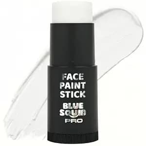 Blue Squid Pro White Face Paint Stick - Xl (21g/0.75oz) Waterproof Body Paint For Adults & Kids Eye Black Baseball - Vegan Hypoallergenic Twist-Up Non-Toxic Makeup Stick For Cosplay, Sports