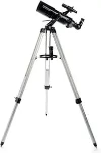 Celestron Powerseeker 80azs Wide-Field Short-Tube Refractor - Short Tube 80mm Refractor, Bright Moon & Planet Views, Smooth Alt-Azimuth Controls, Grab-And-Go Design, Easy To Set Up & Use