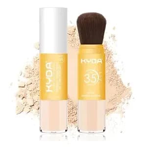 Mineral Sunscreen Loose Powder For Face & Scalp, Spf 35 Mineral Scalp Sunscreen, Lasting Oil Control Matte Loose Powder, Lightweight Breathable For All Skin Type, 03 Medium