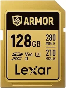 Lexar Armor Gold 1tb Uhs-Ii v60 Sdxc Memory Card - High-Capacity Data Storage With 1tb Capacity, 280mb/S Read Speeds And v60 Video Class