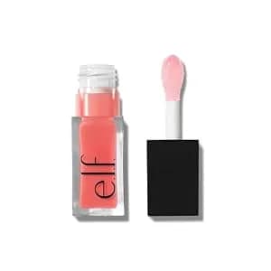 E.L.F. Glow Reviver Lip Oil, Pink Quartz - Nourishing Tinted Lip Oil For A High-Shine Finish, Infused With Jojoba Oil, Vegan & Cruelty-Free