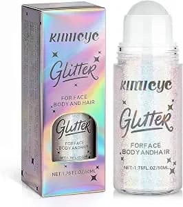 Mermaid Roll-On Glitter Gel For Face And Body For Rave Festival Makeup - Holographic Color Changing Shimmer Stick Makeup For Stage, Easy Application & Removal, 1.76 Oz, #1